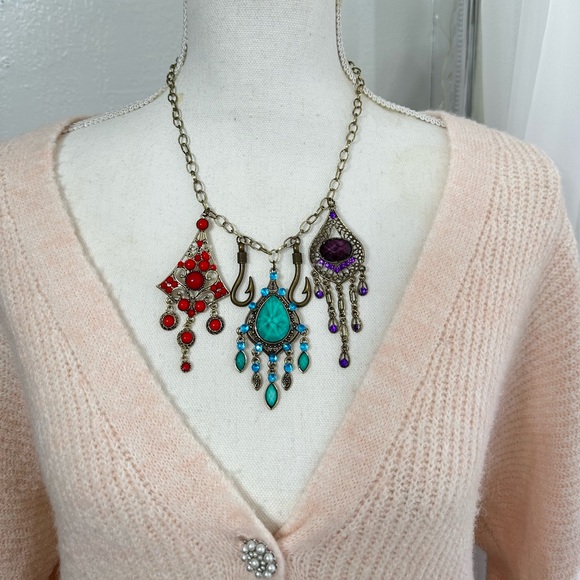 Little mermaid 🧜🏻‍♀️ Multicolor Statement Necklace - Picture 5 of 5